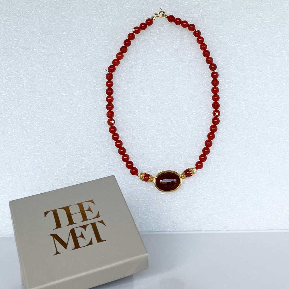 The Met’s Hellenistic Carnelian Necklace, New with Tags, Style #80011510